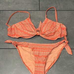 Robin Piccone Coral Print Bikini Set Size M